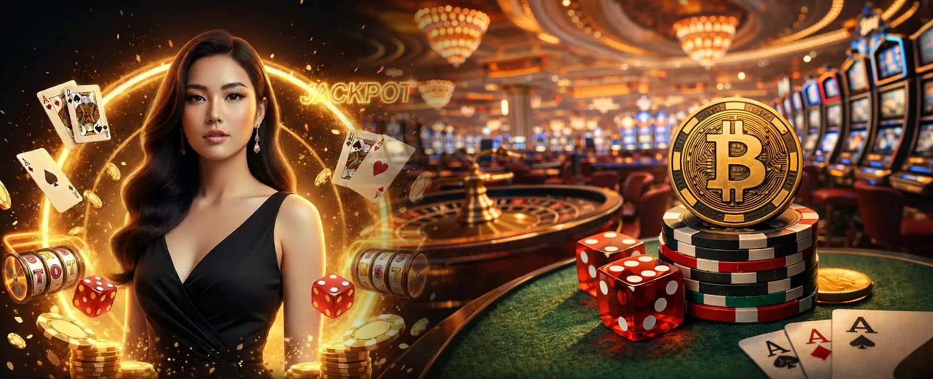 OKBET Poker table with chips and cards