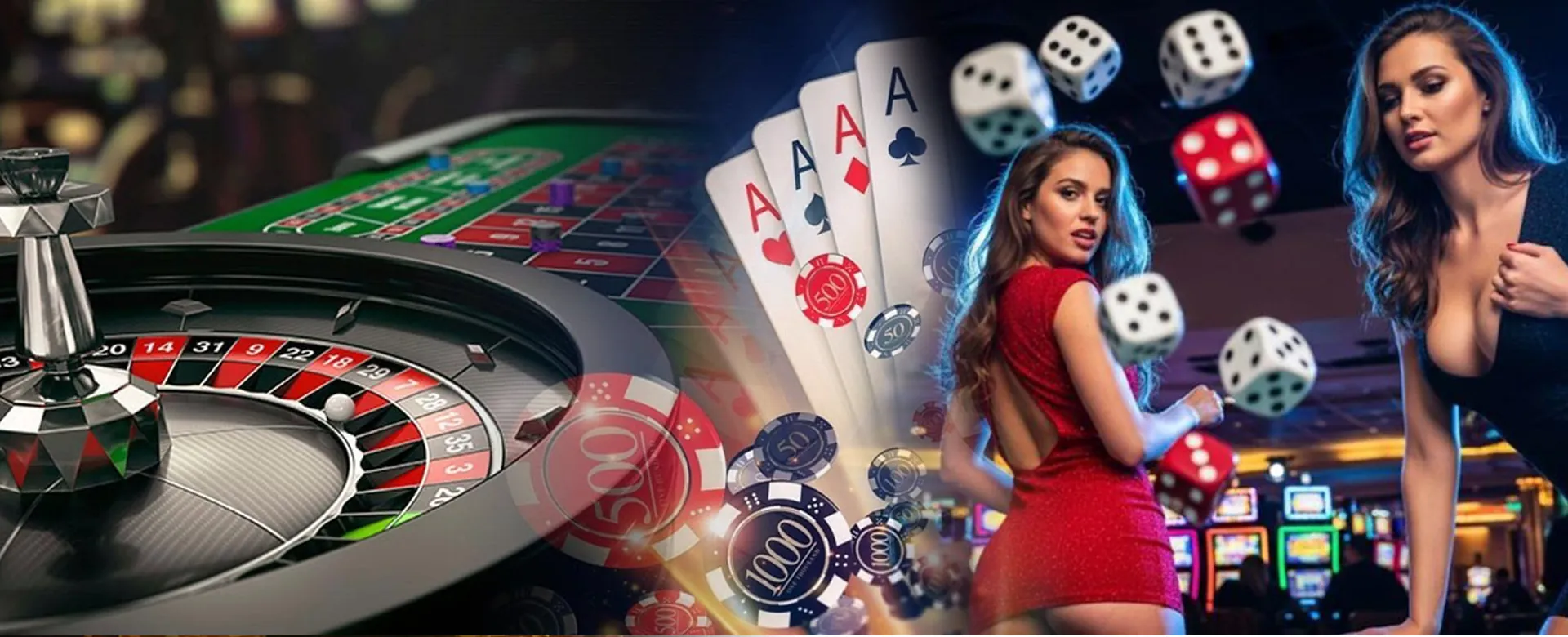 OKBET Live Casino main image with luxurious setting and golden accents